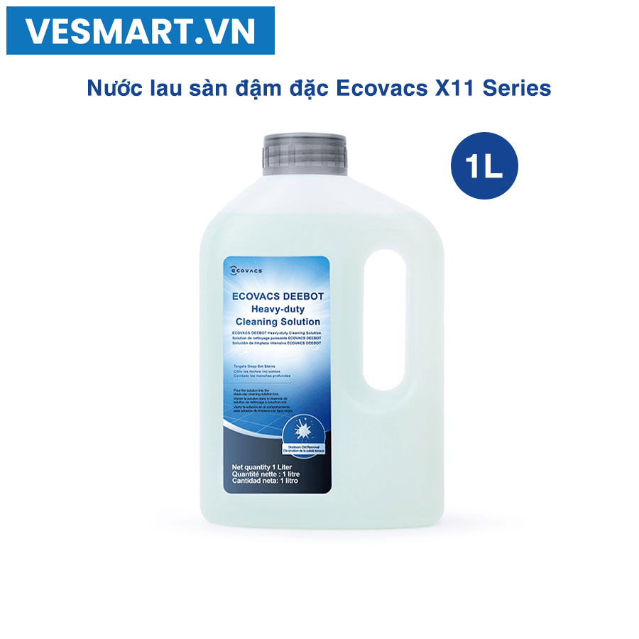Nước lau sàn đậm đặc dùng cho Robot Ecovacs X11 Pro Omni/X11 OmniCyclone, dung tích 1L – Hàng Chính Hãng - ảnh sản phẩm