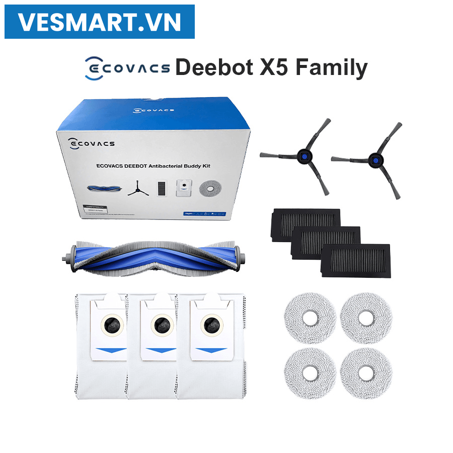 Bộ Phụ Kiện Robot Ecovacs Deebot X5 Family – Hàng Chính Hãng - ảnh sản phẩm