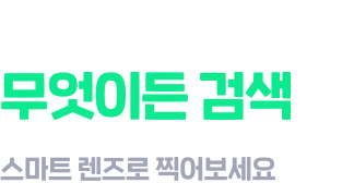 이미지로 무엇이든 검색 스마트렌즈로 찍어보세요